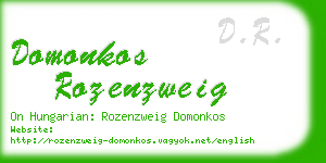 domonkos rozenzweig business card